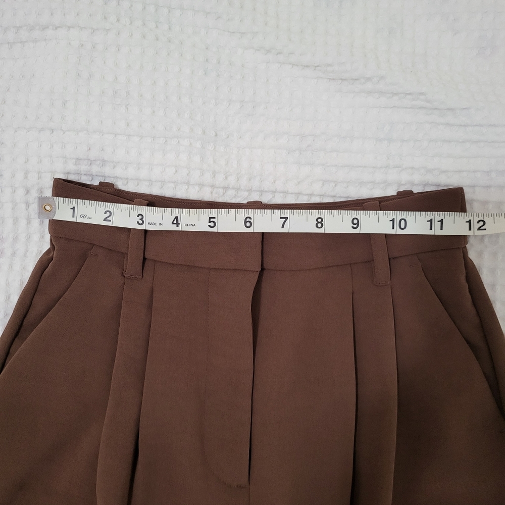 Abercrombie & Fitch Premium Crepe Trousers, Sz. 24S Brown - Picture 7 of 10